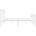 Estructura cama sin colchón con estribo metal blanco 120x200 cm