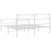 Estructura cama sin colchón con estribo metal blanco 135x190 cm