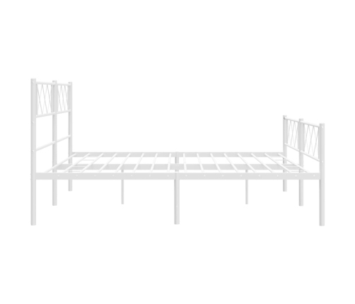 Estructura cama sin colchón con estribo metal blanco 180x200 cm