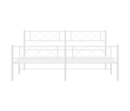 Estructura cama sin colchón con estribo metal blanco 183x213 cm