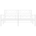 Estructura cama sin colchón con estribo metal blanco 183x213 cm