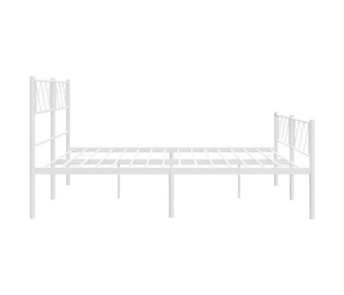 Estructura cama sin colchón con estribo metal blanco 183x213 cm