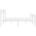 Estructura cama sin colchón con estribo metal blanco 183x213 cm