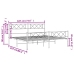 Estructura cama sin colchón con estribo metal blanco 183x213 cm