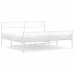 Estructura cama sin colchón con estribo metal blanco 193x203 cm