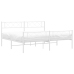 Estructura cama sin colchón con estribo metal blanco 193x203 cm