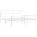 Estructura cama sin colchón con estribo metal blanco 193x203 cm