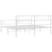 Estructura cama sin colchón con estribo metal blanco 193x203 cm