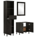 Conjunto de armarios de baño 3 piezas madera maciza de mango