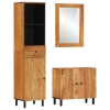 Conjunto de armarios de baño 3 piezas madera maciza de acacia