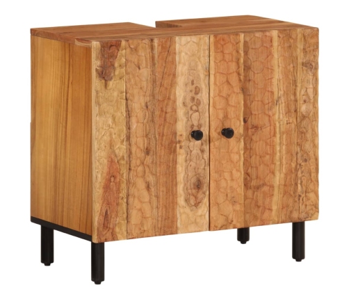 Conjunto de armarios de baño 3 piezas madera maciza de acacia