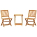 Set de comedor de jardín plegable 3 pzas madera maciza acacia