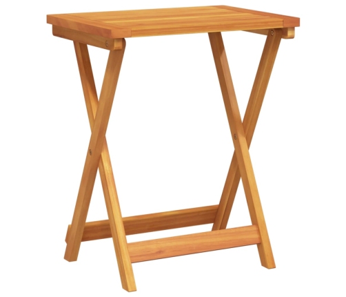 Set de comedor de jardín plegable 3 pzas madera maciza acacia