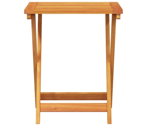 Set de comedor de jardín plegable 3 pzas madera maciza acacia