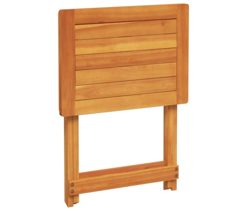 Set de comedor de jardín plegable 3 pzas madera maciza acacia
