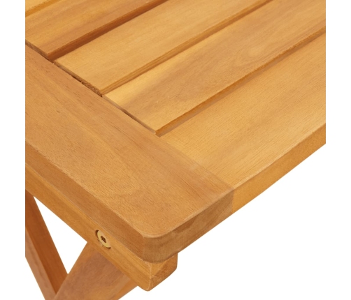 Set de comedor de jardín plegable 3 pzas madera maciza acacia