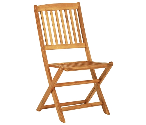 Set de comedor de jardín plegable 3 pzas madera maciza acacia