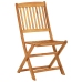 Set de comedor de jardín plegable 3 pzas madera maciza acacia