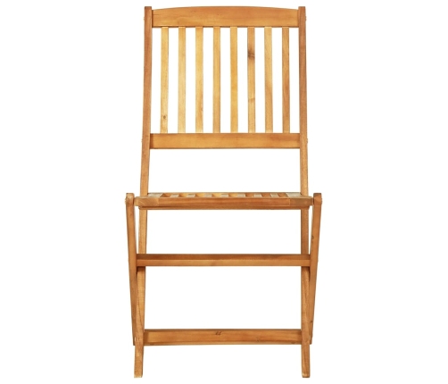 Set de comedor de jardín plegable 3 pzas madera maciza acacia