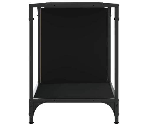 Mueble de TV de madera de ingeniería negro 153x37x50 cm