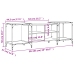 Mueble de TV de madera de ingeniería negro 153x37x50 cm