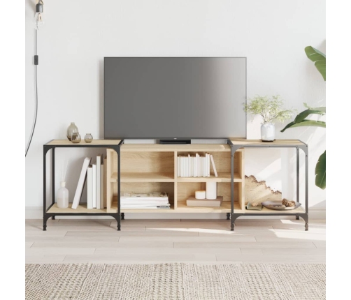 Mueble de TV madera de ingeniería roble Sonoma 153x37x50 cm