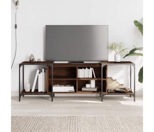 Mueble de TV madera de ingeniería marrón roble 153x37x50 cm