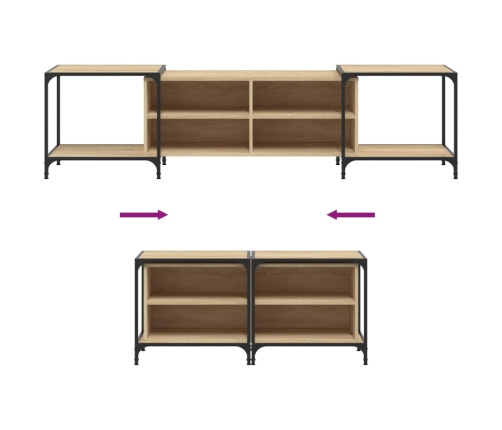 Mueble de TV madera de ingeniería roble Sonoma 203x37x50 cm