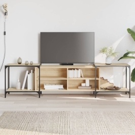 Mueble de TV madera de ingeniería roble Sonoma 203x37x50 cm