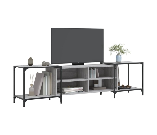 Mueble de TV madera de ingeniería gris Sonoma 203x37x50 cm