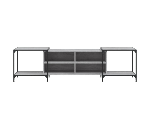 Mueble de TV madera de ingeniería gris Sonoma 203x37x50 cm