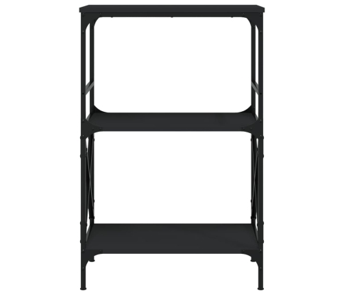 Librería de 3 estantes madera ingeniería negro 56x35x90,5 cm