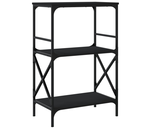 Librería de 3 estantes madera ingeniería negro 56x35x90,5 cm