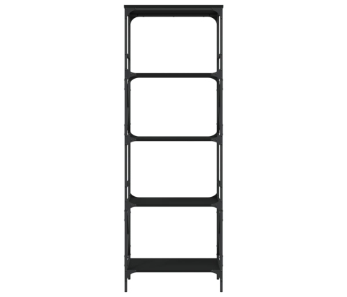 vidaXL Librería de 5 estantes madera ingeniería negro 59x35x171 cm