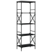 vidaXL Librería de 5 estantes madera ingeniería negro 59x35x171 cm