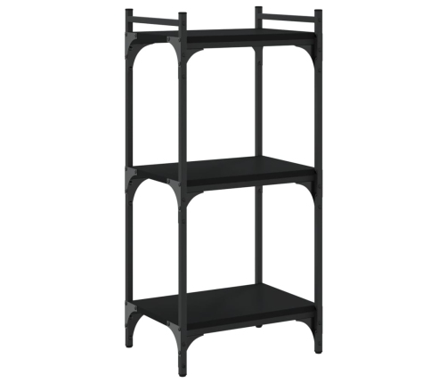 Librería de 3 estantes madera de ingeniería negro 40x30x86 cm