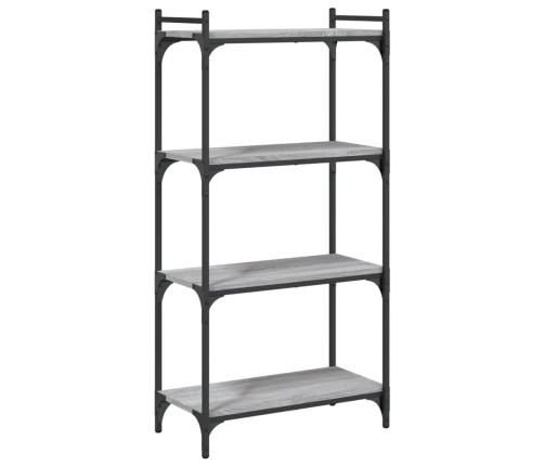 vidaXL Librería 4 estantes madera ingeniería gris Sonoma 60x30x120 cm