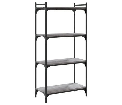 vidaXL Librería 4 estantes madera ingeniería gris Sonoma 60x30x120 cm