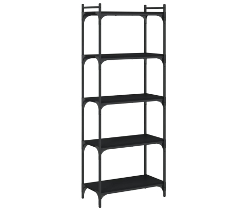 Librería de 5 estantes madera de ingeniería negro 60x30x154 cm