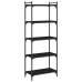 Librería de 5 estantes madera de ingeniería negro 60x30x154 cm