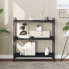 Librería de 3 estantes madera de ingeniería negro 80x30x86 cm