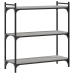 Librería 3 estantes madera ingeniería gris Sonoma 80x30x86 cm