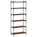 Librería 6 estantes madera ingeniería roble marrón 80x30x188 cm