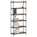 Librería 6 estantes madera ingeniería roble marrón 80x30x188 cm