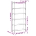 Librería 6 estantes madera ingeniería roble marrón 80x30x188 cm
