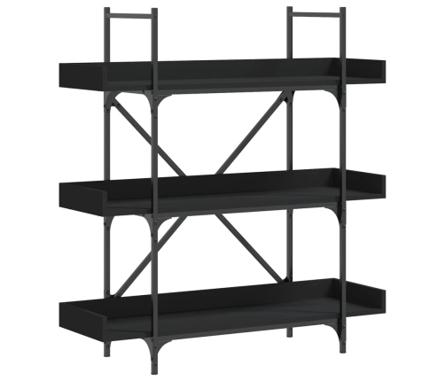 Librería de 3 estantes madera ingeniería negro 100x33x108,5 cm