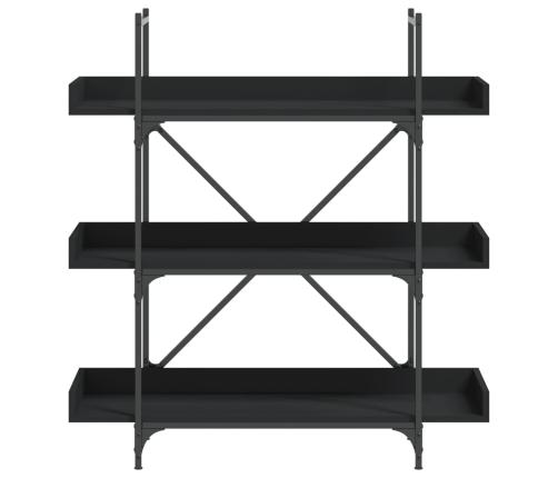 Librería de 3 estantes madera ingeniería negro 100x33x108,5 cm