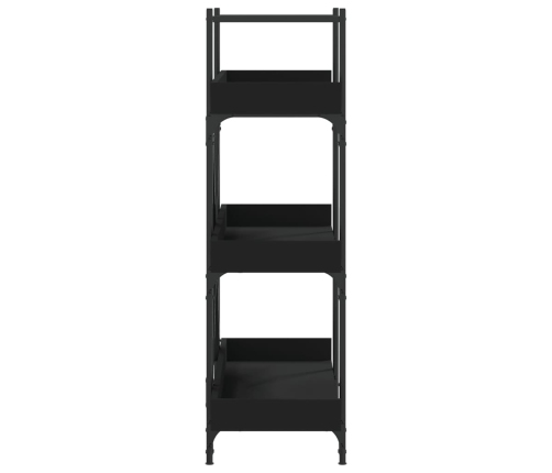 Librería de 3 estantes madera ingeniería negro 100x33x108,5 cm