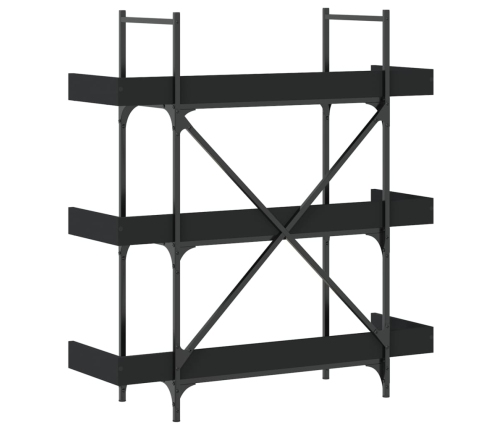 Librería de 3 estantes madera ingeniería negro 100x33x108,5 cm