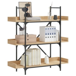 Librería 3 estantes madera ingeniería roble 100x33x108,5 cm